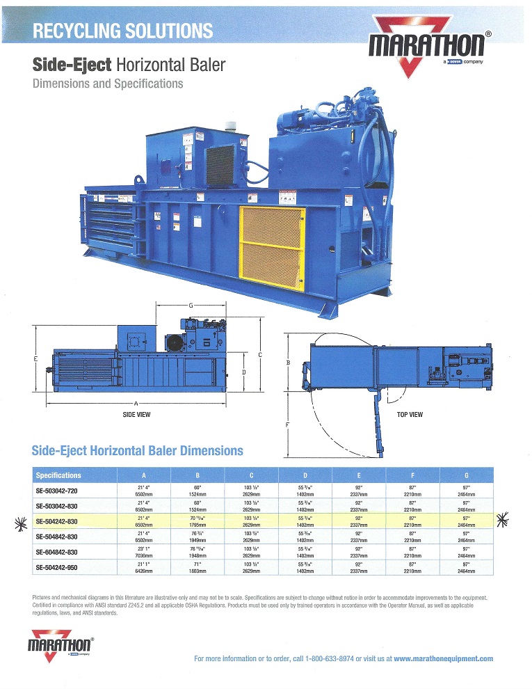 Marathon baler specs_